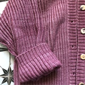 Misha + Puff studio cardigan in antique rose